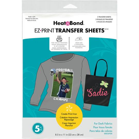 HeatnBond EZ Print Transfer Sheet For Dark Fabrics 5ct Transfer  heatnbond-ez-print-transfer-sheet-for-dark-fabrics-5ct-transfer